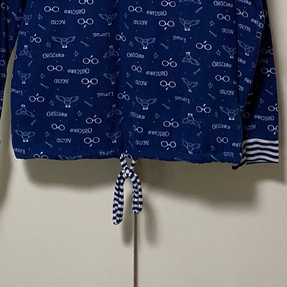 Harry Potter long sleeve blue tunic w/wizarding world design, size M - Picture 6 of 13